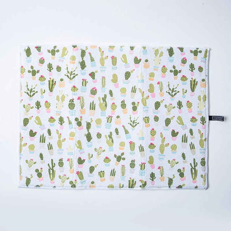 Harman Printed 'Cactus Club' Microfibre Dish Drying Mat 15x20"