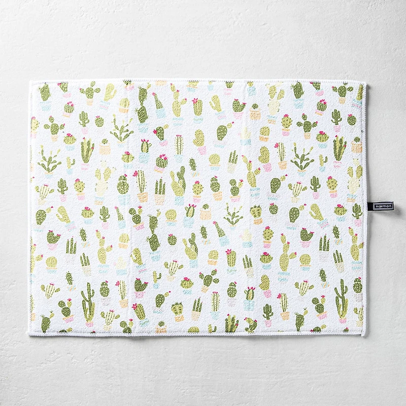 Harman Printed 'Cactus Club' Microfibre Dish Drying Mat 15x20"