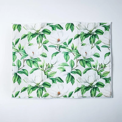 Harman Printed 'White Blossom' Microfibre Dish Drying Mat 15x20"