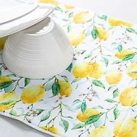 Harman Printed 'Fresh Lemon' Microfibre Dish Drying Mat 15x20"