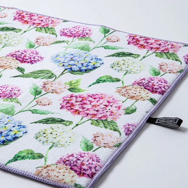 Harman Printed 'Hydrangea' Microfibre Dish Drying Mat 15x20"