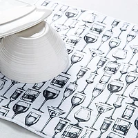 Harman Printed 'Cocktail Hour' Microfibre Dish Drying Mat 15x20"