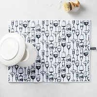 Harman Printed 'Cocktail Hour' Microfibre Dish Drying Mat 15x20"