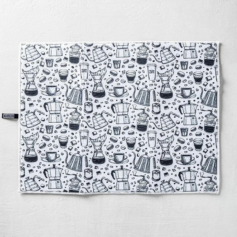 Harman Printed 'Freshly Brewed' Microfibre Dish Drying Mat 15x20"