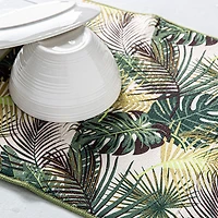 Harman Printed 'Palm Leaf' Microfibre Dish Drying Mat 15x20"