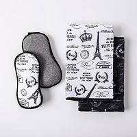 Harman Microfiber 'Paris Passport' Sponge & Cloth Cleaning Set/4
