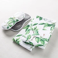 Harman Microfiber 'White Blossom' Sponge & Cloth Combo Set/4