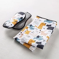 Harman Microfiber 'Dogs' Sponge & Cloth Cleaning Set/4