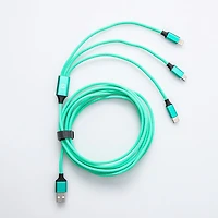 Connect Heavy Duty High-Speed '3-In-1' Charge & Sync Cable (Rainbow)