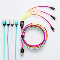 Connect Heavy Duty High-Speed '3-In-1' Charge & Sync Cable (Rainbow)