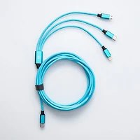 Connect Heavy Duty 'Usb-C To 3-In-1' Charge & Sync Cable (Rainbow)