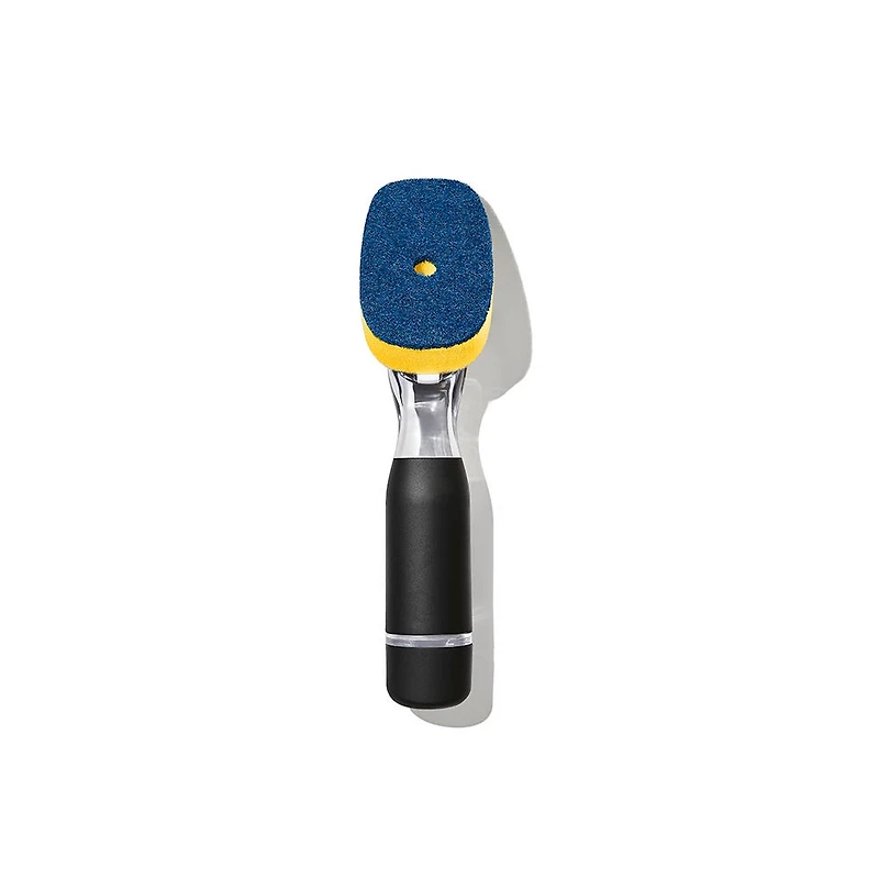 OXO Good Grips Sink Soap Dispensing Dish Scrub (Black/Blue/Yellow)