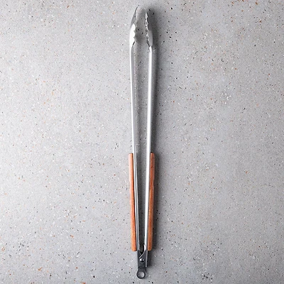 Outset BBQ Rosewood Handle Tongs (Stainless Steel)