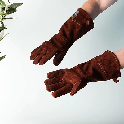 Outset BBQ Leather Grill Glove - Set of 2 (Brown)