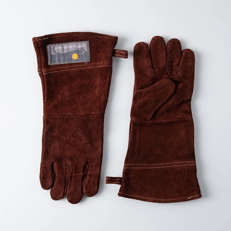 Outset BBQ Leather Grill Glove - Set of 2 (Brown)