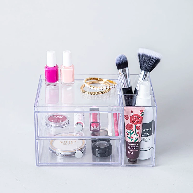 iDesign Clarity Stacking 2-Drawer with Organizer