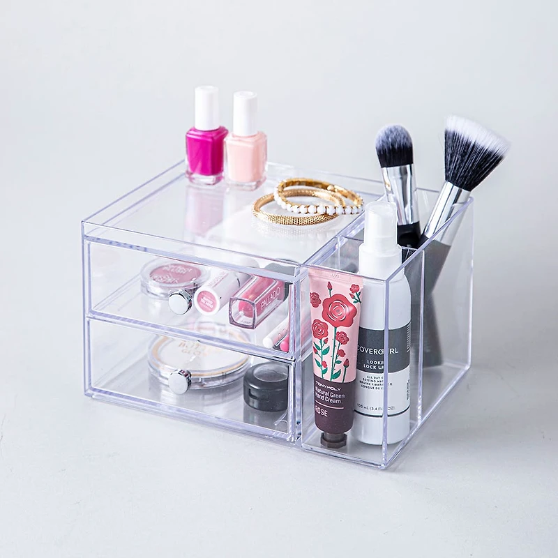 iDesign Clarity Stacking 2-Drawer with Organizer