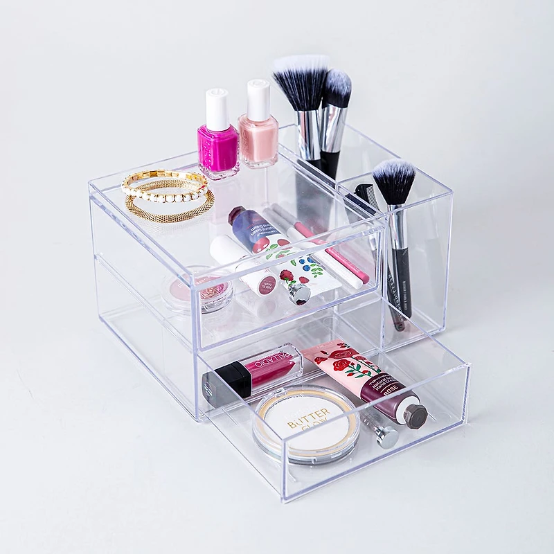 iDesign Clarity Stacking 2-Drawer with Organizer