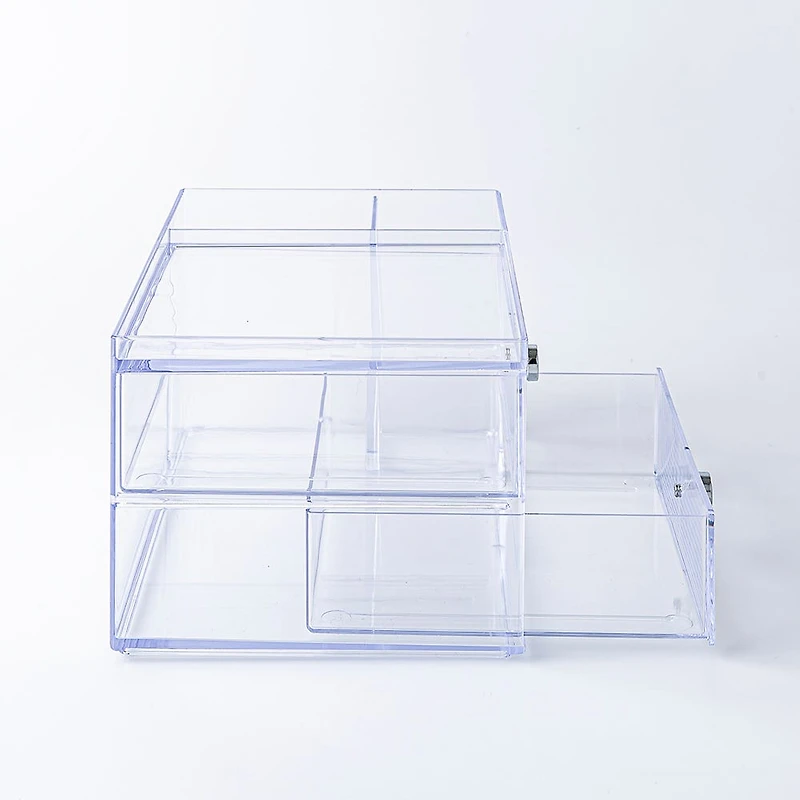 iDesign Clarity Stacking 2-Drawer with Organizer