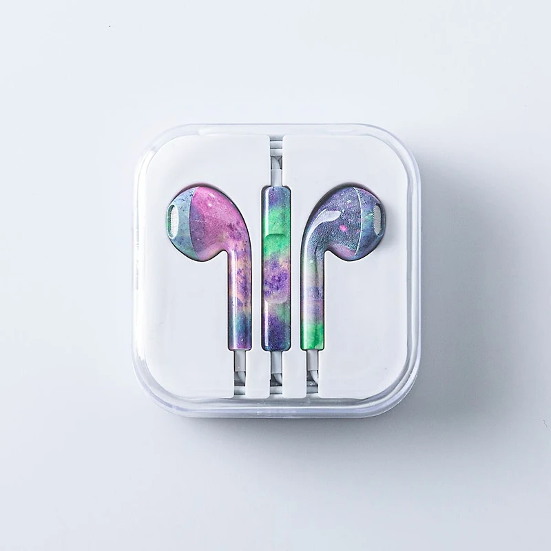 Connect Premium 'Patterned' Earbuds with Storage Case (Asstd.)