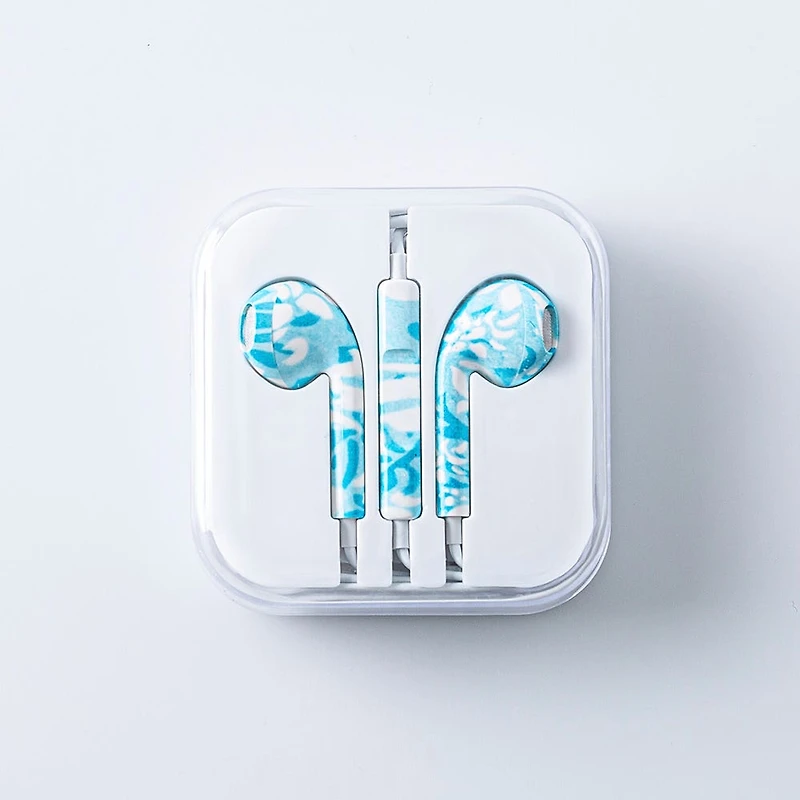 Connect Premium 'Patterned' Earbuds with Storage Case (Asstd.)