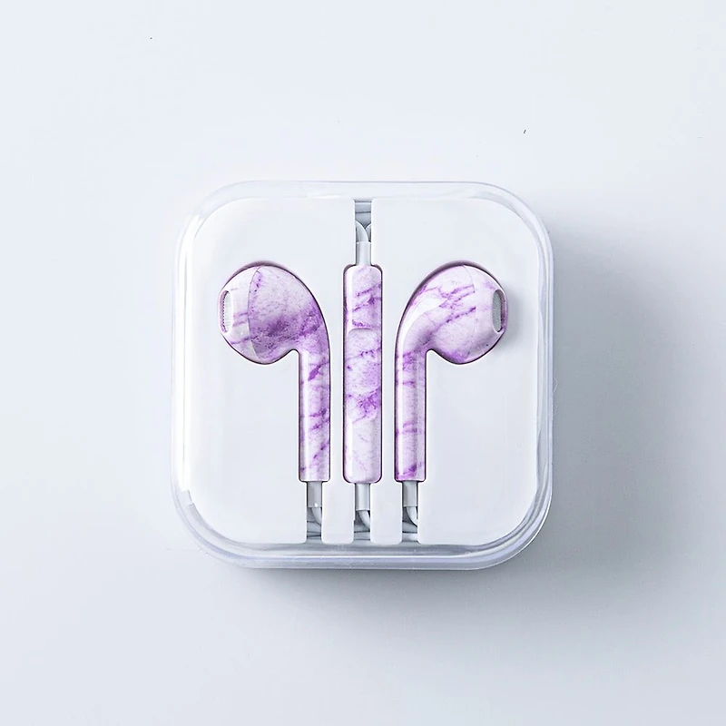 Connect Premium 'Patterned' Earbuds with Storage Case (Asstd.)