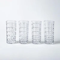 Godinger Radius Crystal-Cut Hi-Ball Glass - Set of 4 (13oz.)
