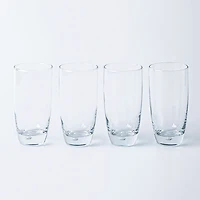 Home Essentials Red Series Glass Round Hi-Ball - Set of 4