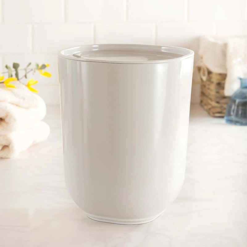 Umbra Step Melamine Waste Can with Lid 6.6L (White)