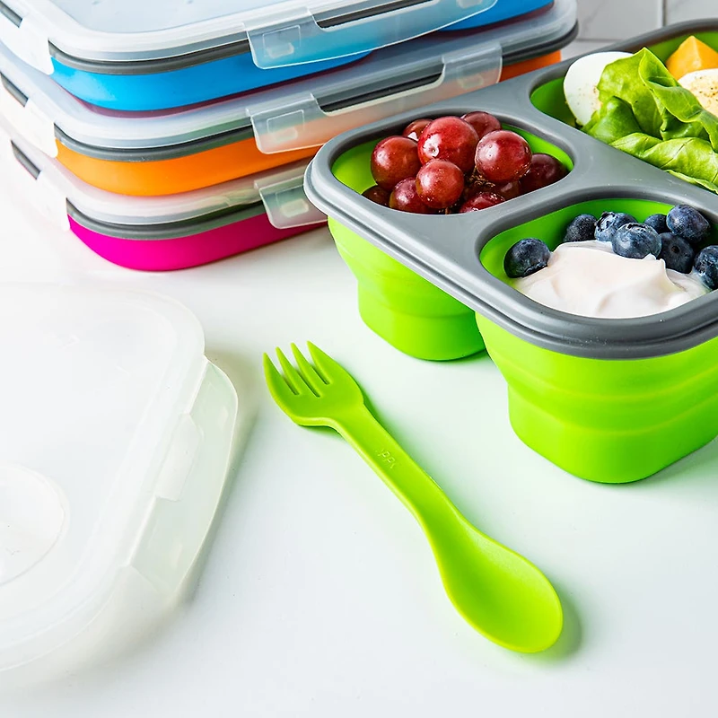 KSP Lunch Pop! Bento 'Rectangle' Silicone Food Container (Asstd.)