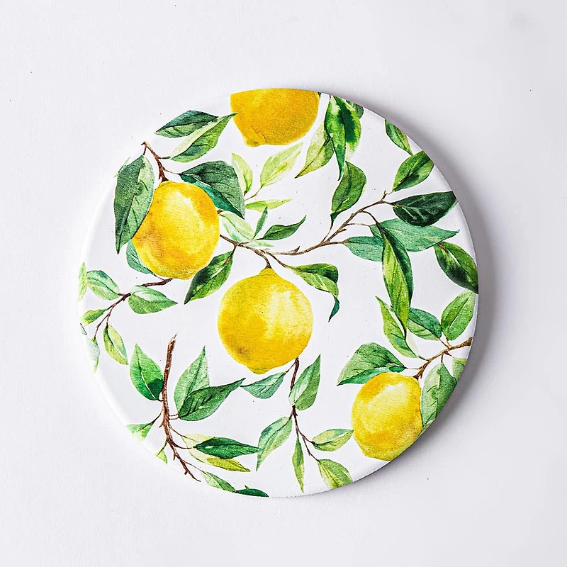 KSP Ceramica 'Lemon Tree' Printed Ceramic Trivet 20cm