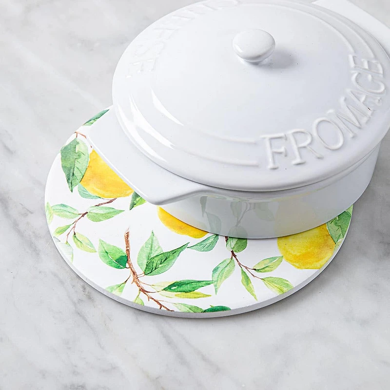KSP Ceramica 'Lemon Tree' Printed Ceramic Trivet 20cm