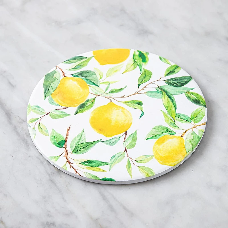KSP Ceramica 'Lemon Tree' Printed Ceramic Trivet 20cm
