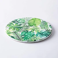 KSP Ceramica 'Palm Fern' Printed Ceramic Trivet 20cm (Green/White)