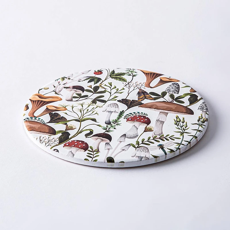 KSP Ceramica 'Mushrooms' Printed Ceramic Trivet 20cm