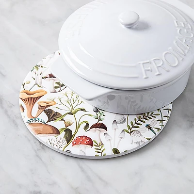KSP Ceramica 'Mushrooms' Printed Ceramic Trivet 20cm
