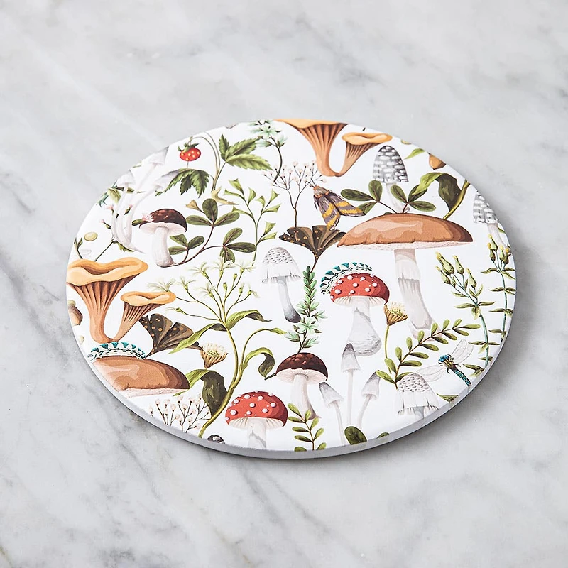 KSP Ceramica 'Mushrooms' Printed Ceramic Trivet 20cm