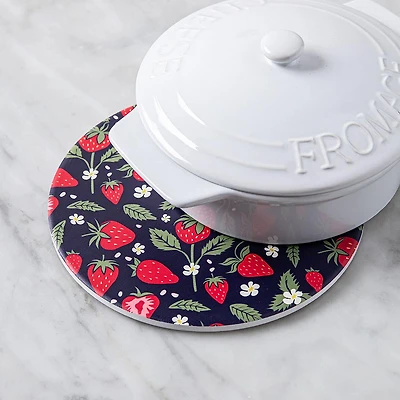 KSP Ceramica 'Strawberry' Printed Ceramic Trivet 20cm