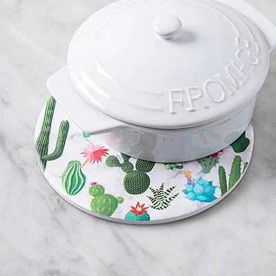 KSP Ceramica 'Cactus' Printed Ceramic Trivet 20cm