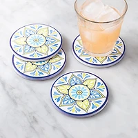 KSP Ceramica 'Madrid' Printed Ceramic Coaster - Set/4