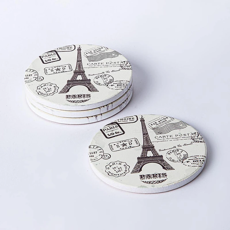 KSP Ceramica 'Paris' Printed Ceramic Coaster - Set of 4