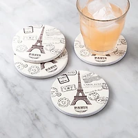 KSP Ceramica 'Paris' Printed Ceramic Coaster - Set of 4
