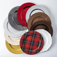 KSP Everyday Charger Plate with Scalloped Rim (White)