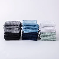 KSP Soft Touch 100% Recycled Cotton Wash Cloth - Set/6 (Light Blue)