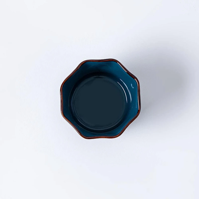 KSP Tuscana Fluted Ramekin 10cm Dia. x 6cm (Peacock)