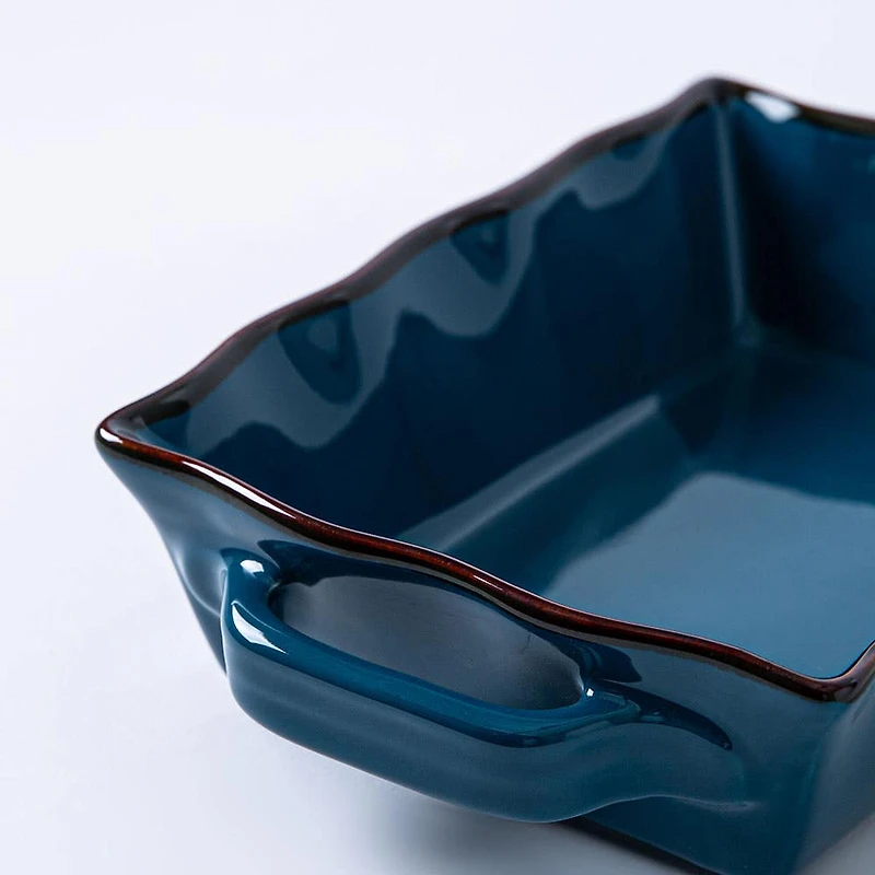 KSP Tuscana Fluted Bakeware Rect. Sml 20.5 x 16 x 6cm (Peacock)