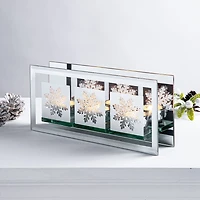 KSP Christmas Mirror 'Snowflake' Glass Tealight Holder 3-Light