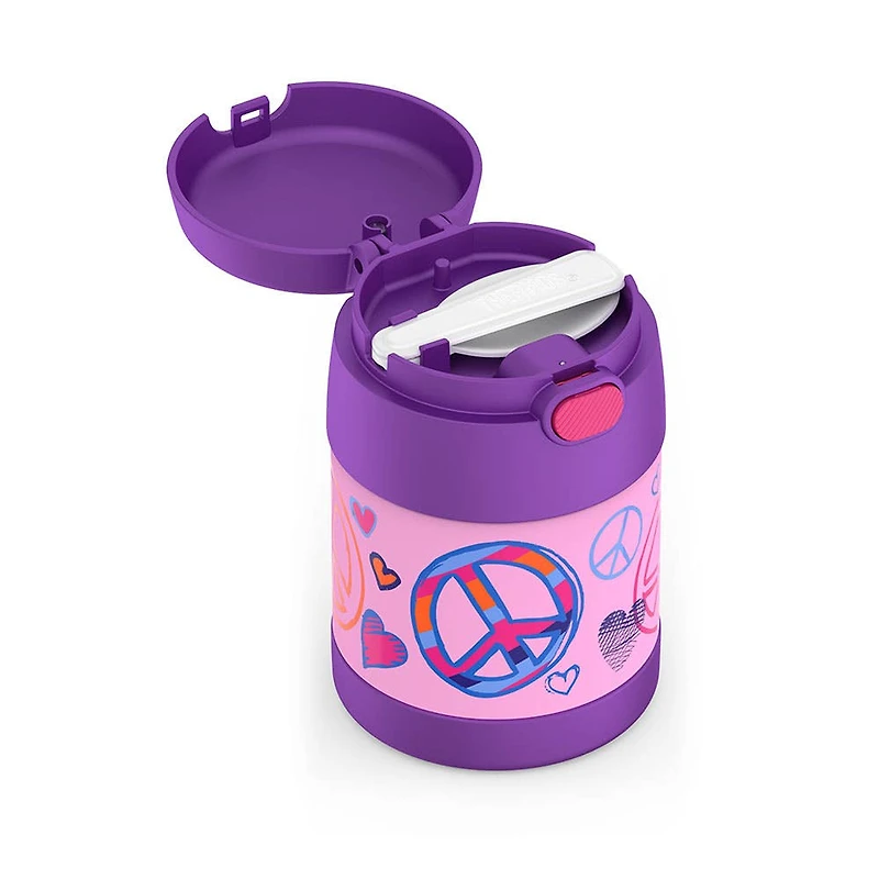 Thermos Double Wall 'Peace' Thermal Food Storage Jar-Spoon