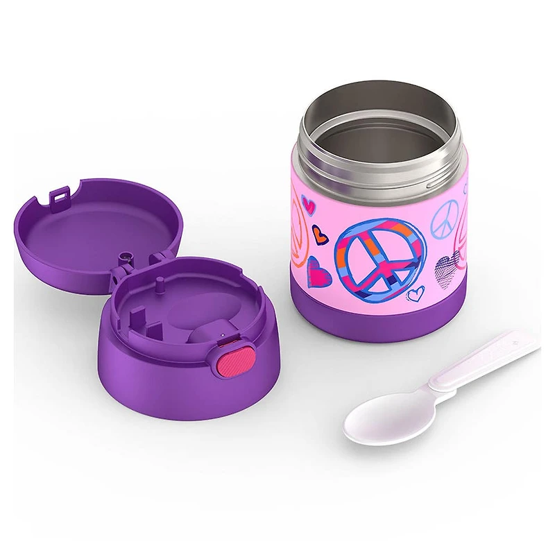 Thermos Double Wall 'Peace' Thermal Food Storage Jar-Spoon