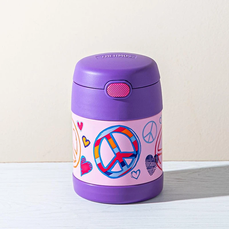 Thermos Double Wall 'Peace' Thermal Food Storage Jar-Spoon